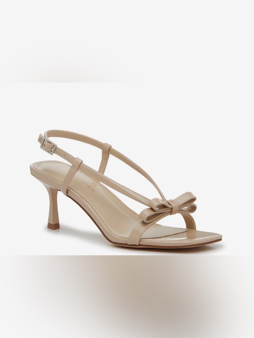Marc Fisher Beige Danzy Bow Slingback Heeled Sandals NEW Size 8.5